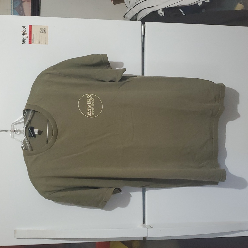 Santa Cruz Green Olive Skateboards Khaki Men's Tee L - Picture 2 of 8